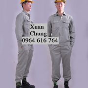 Quần áo bảo hộ kaki Nam Định màu ghi