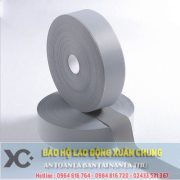 XC201 – Vải phản quang màu ghi – 2,5cm – Dài 100m